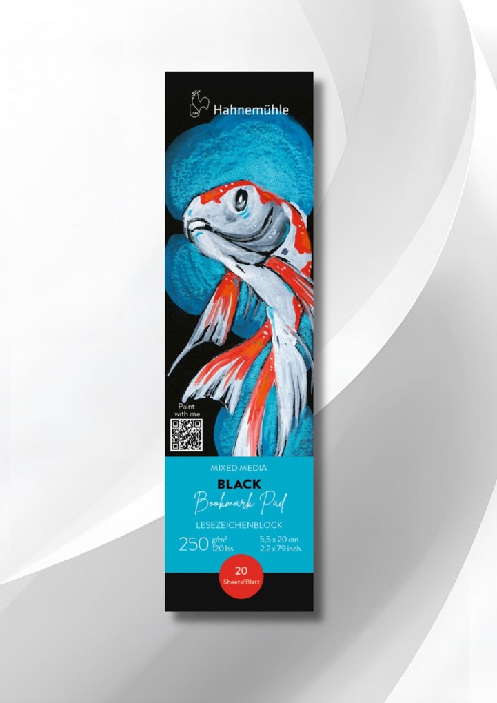 Hahnemühle Black Bookmark Pad 55x20cm 20 Blatt