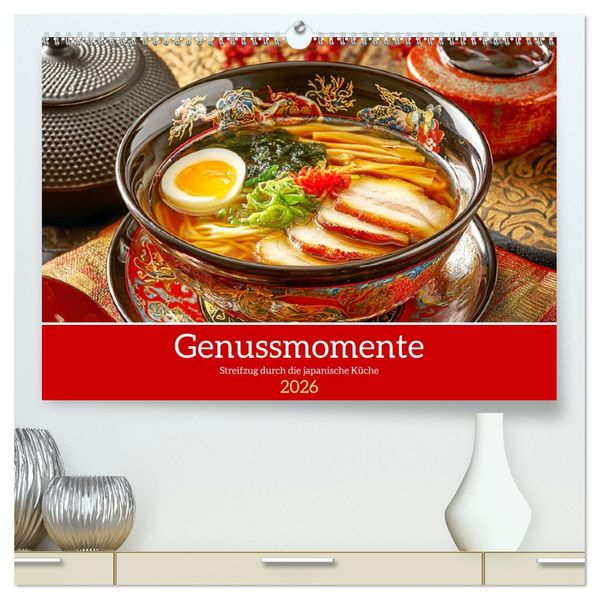 Genussmomente. Streifzug durch die japanische Küche (hochwertiger Premium Wandkalender 2026 DIN A2 quer) Kunstdruck in Hochglanz