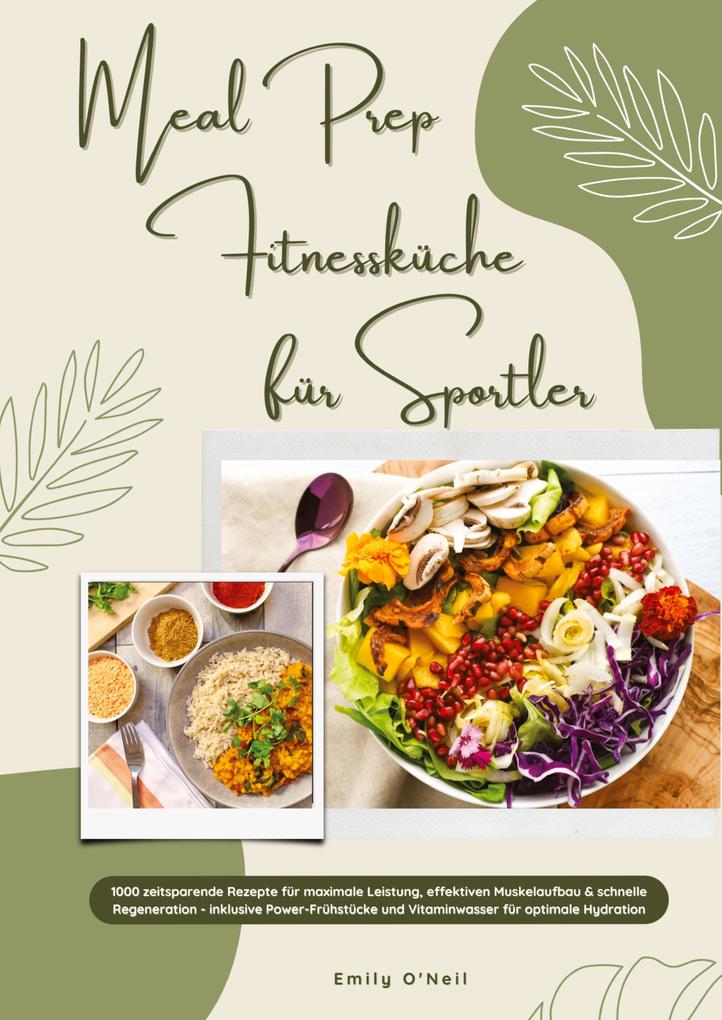 Meal Prep Fitnessküche für Sportler: 1000 zeitsparende Rezepte für maximale Leistung effektiven Muskelaufbau & schnelle Regeneration - inkl. Power-Frühstücke und Vitaminwasser für optimale Hydration