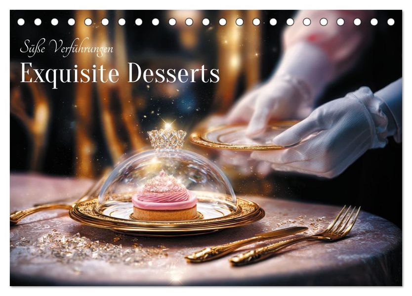 Süße Verführungen - Exquisite Desserts (Tischkalender 2026 DIN A5 quer) CALVENDO Monatskalender