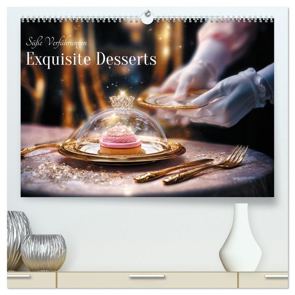 Süße Verführungen - Exquisite Desserts (hochwertiger Premium Wandkalender 2026 DIN A2 quer) Kunstdruck in Hochglanz