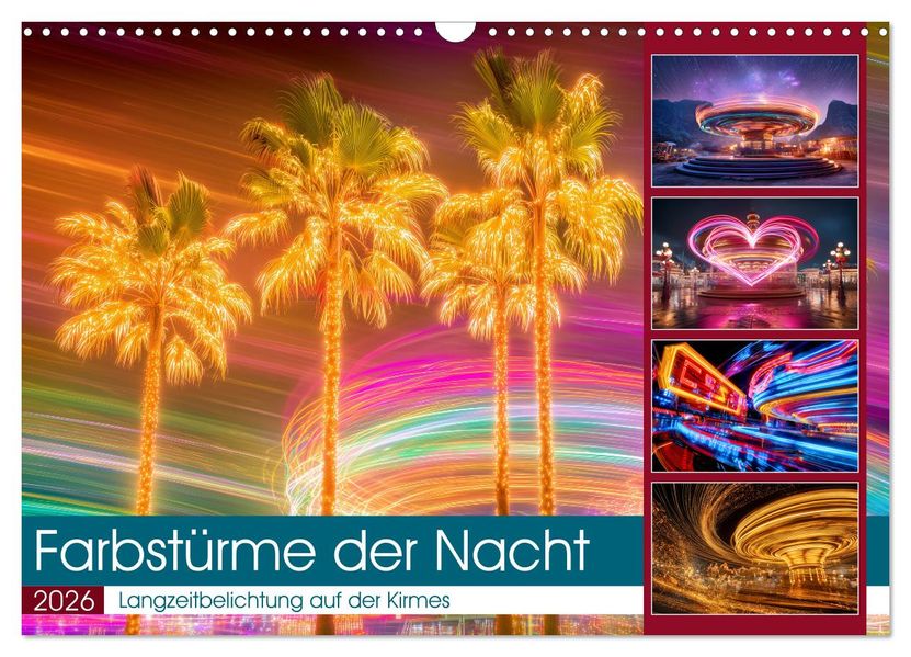 Farbstürme der Nacht (Wandkalender 2026 DIN A3 quer) CALVENDO Monatskalender