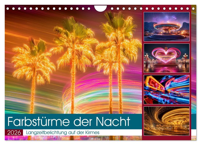 Farbstürme der Nacht (Wandkalender 2026 DIN A4 quer) CALVENDO Monatskalender