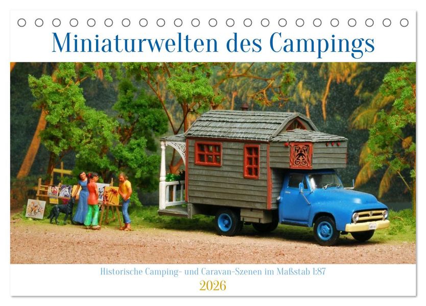 Miniaturwelten des Campings (Tischkalender 2026 DIN A5 quer) CALVENDO Monatskalender