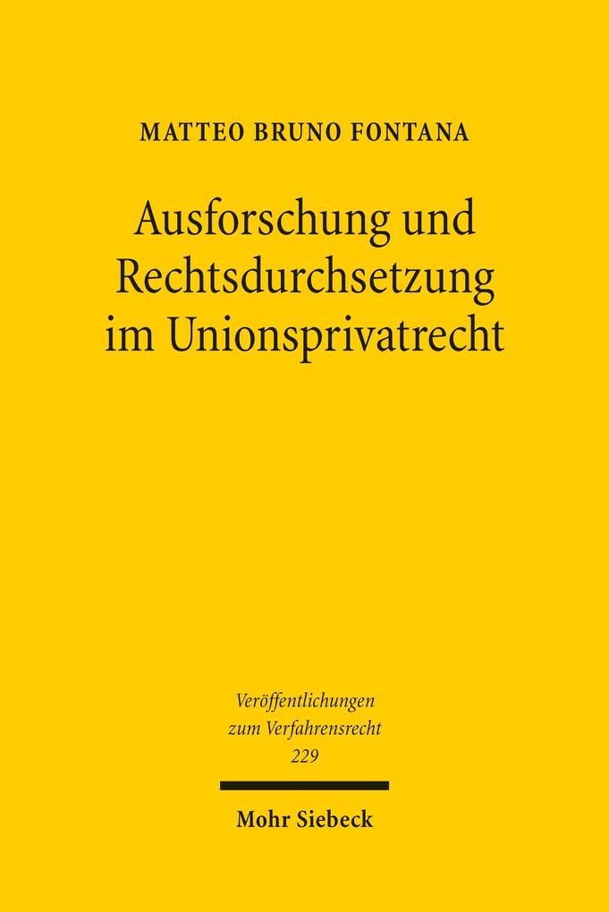 Ausforschung und Rechtsdurchsetzung im Unionsprivatrecht