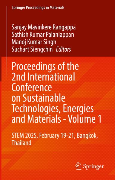 Proceedings of the 2nd International Conference on Sustainable Technologies Energies and Materials - Volume 1