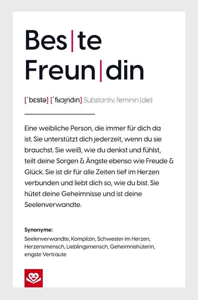 Definition Beste Freundin: Das perfekte Geschenk für deine Seelenverwandte