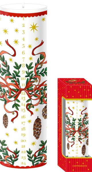 Adventskalender-Kerze - O du fröhlicher Advent!
