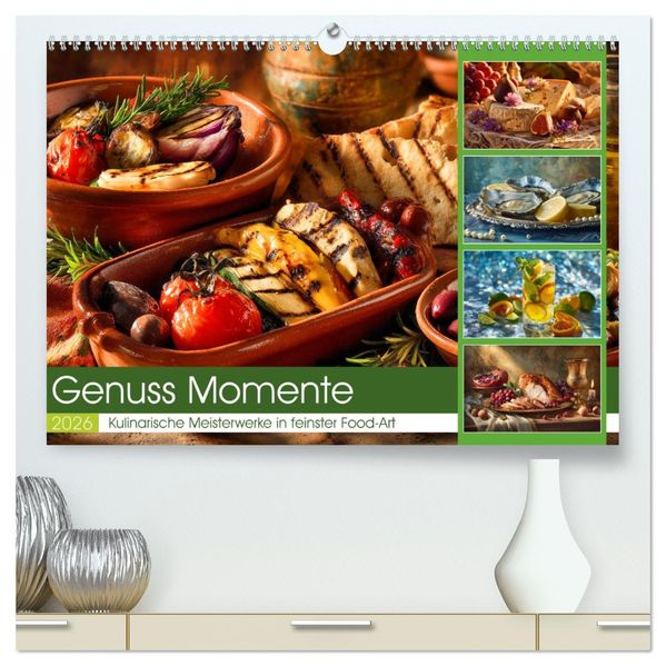 Genuss Momente (hochwertiger Premium Wandkalender 2026 DIN A2 quer) Kunstdruck in Hochglanz