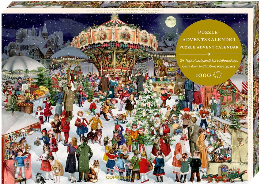 Puzzle-Adventskalender - Nostalgischer Weihnachtsmarkt
