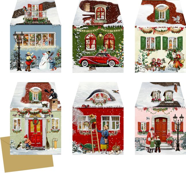 Miniatur-Adventskalender - Weihnachtshäuschen