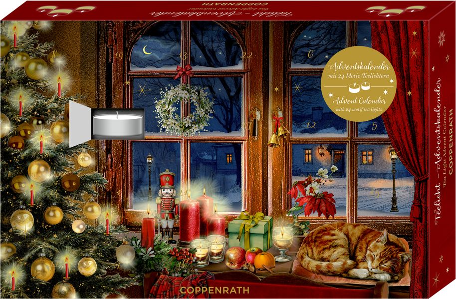 Teelicht-Adventskalender - Advent Advent ein Lichtlein brennt