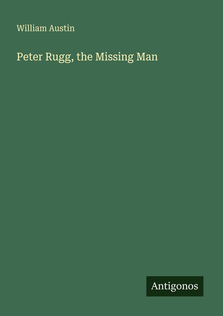 Peter Rugg the Missing Man