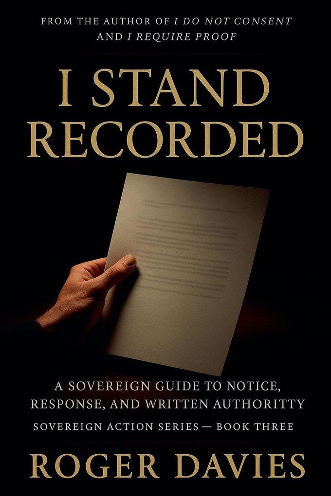I Stand Recorded