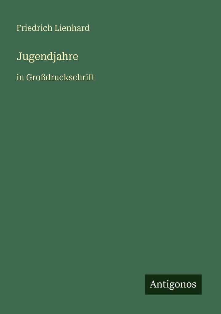 Jugendjahre