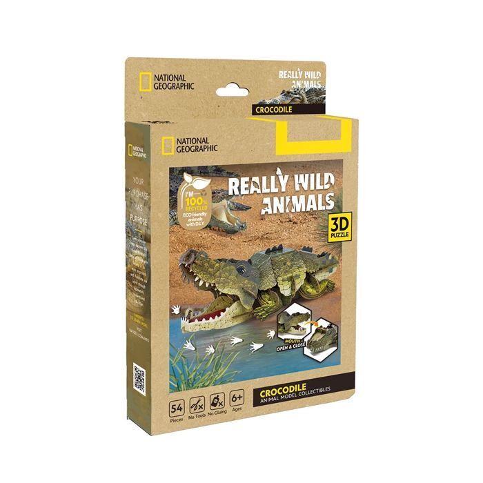 CUBICFUN - 3D Puzzle Krokodil 54 Teile