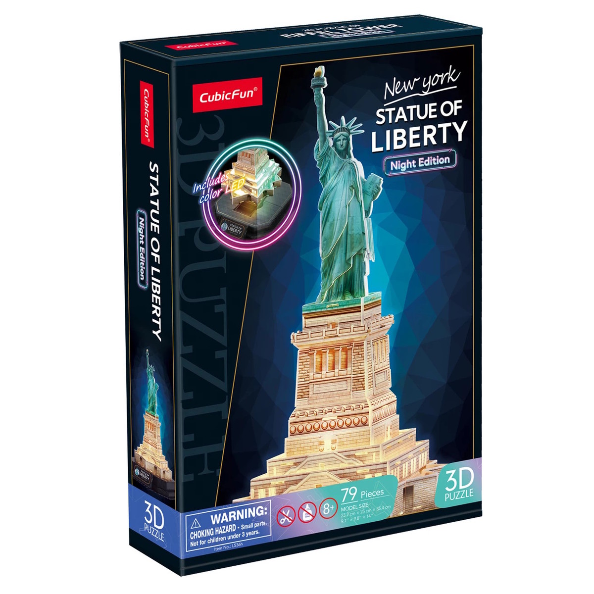 CubicFun - 3D Puzzle Freiheitsstatue LED 79 Teile