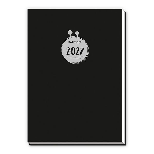 TRÖTSCH - Taschenkalender A7 Schwarz 2027
