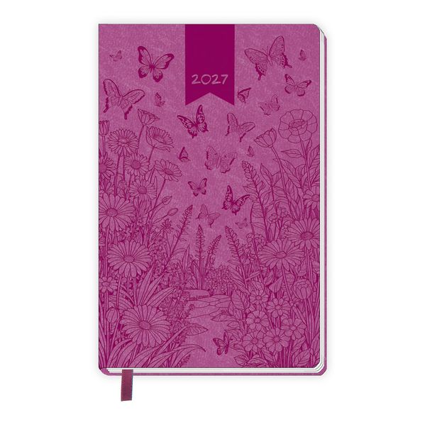 TRÖTSCH - Taschenkalender A6 Soft Touch Schmetterlinge 2027