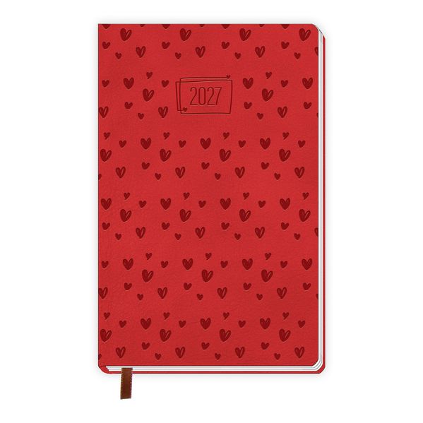 TRÖTSCH - Taschenkalender A6 Soft Touch Herzchen 2027