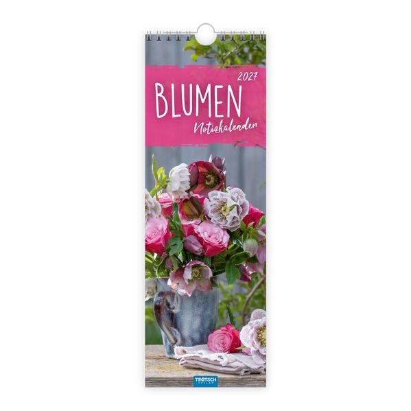 TRÖTSCH - Streifenkalender Blumen 2027 Notizkalender