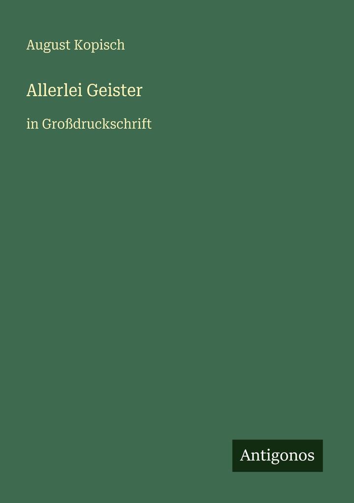 Allerlei Geister