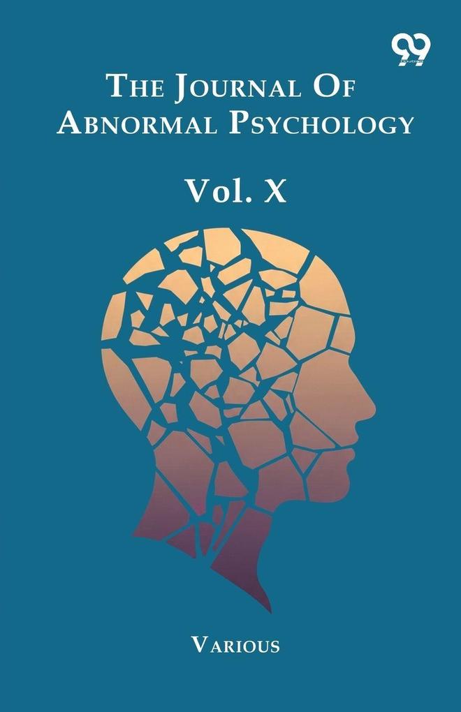 The Journal Of Abnormal Psychology Vol. X