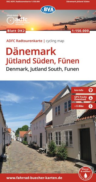 BVA ADFC Radtourenkarte Dänemark Jütland Süden Fünen/Denmark Jutland South Funen 1:150.000