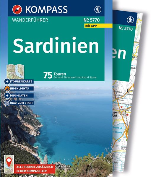 KOMPASS Wanderführer Sardinien 75 Touren mit Extra-Tourenkarte