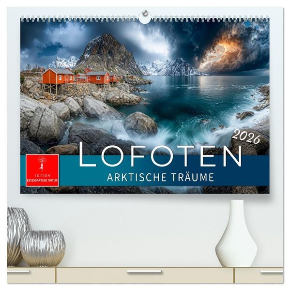 Lofoten - Arktische Träume (hochwertiger Premium Wandkalender 2026 DIN A2 quer) Kunstdruck in Hochglanz