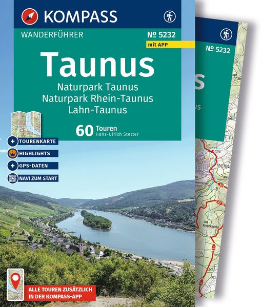 KOMPASS Wanderführer Taunus Naturpark Taunus Naturpark Rhein-Taunus Lahn-Taunus 60 Touren mit Extra-Tourenkarte