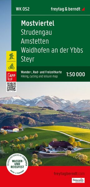 freytag & berndt Wanderkarte Mostviertel Strudengau - Donauland - Amstetten - Waidhofen an der Ybbs - Steyr 1:50.000