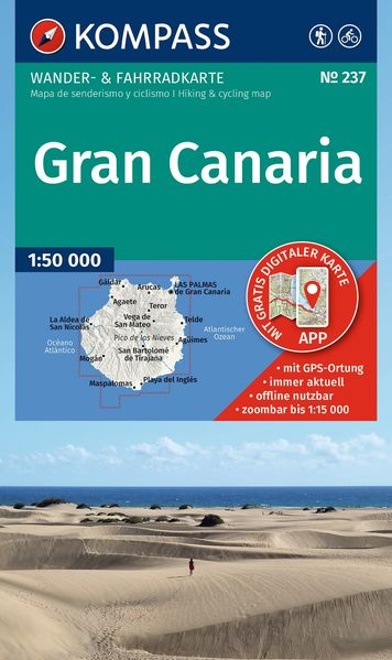 KOMPASS Wanderkarte 237 Gran Canaria 1:50.000