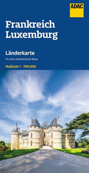 ADAC Länderkarte Frankreich Luxemburg 1:700.000