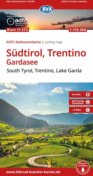 BVA ADFC Radtourenkarte Südtirol Trentino Gardasee 1:150.000