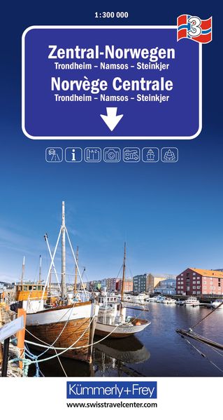 Kümmerly+Frey Regional-Strassenkarte 3 Zentral Norwegen 1:300.000