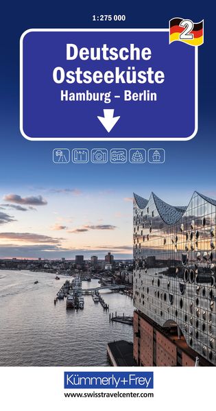 Kümmerly+Frey Regional-Strassenkarte 2 Deutsche Ostseeküste 1:275.000