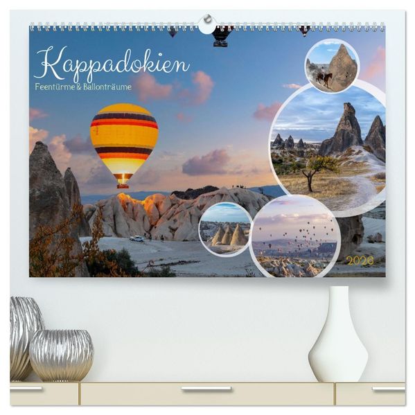 Kappadokien Feentürme und Ballonträume (hochwertiger Premium Wandkalender 2026 DIN A2 quer) Kunstdruck in Hochglanz