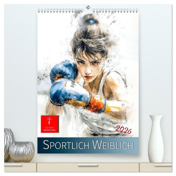 Sportlich Weiblich (hochwertiger Premium Wandkalender 2026 DIN A2 hoch) Kunstdruck in Hochglanz