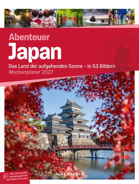 Japan Wochenplaner Kalender 2027 | Das Land der aufgehenden Sonne