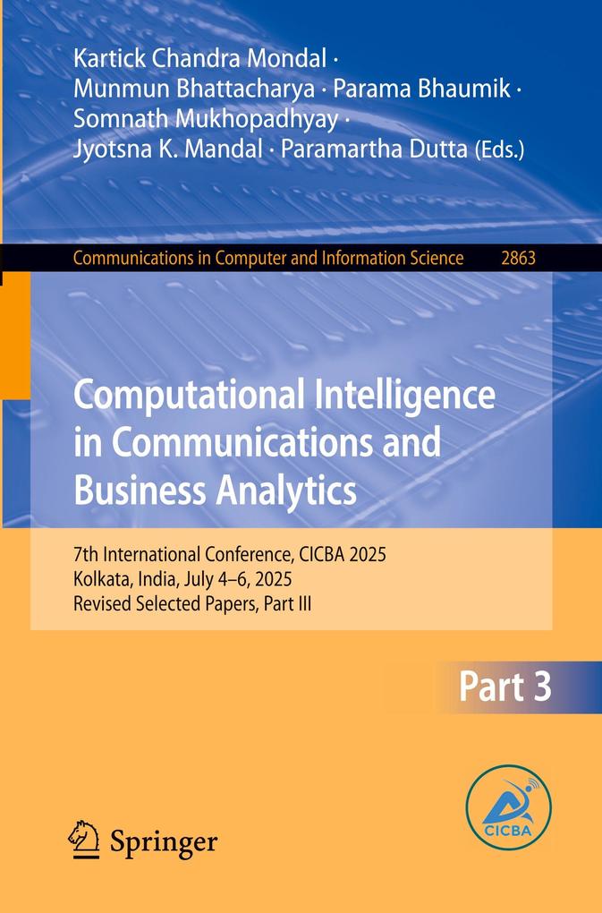 Computational Intelligence in Communications and Business Analytics
