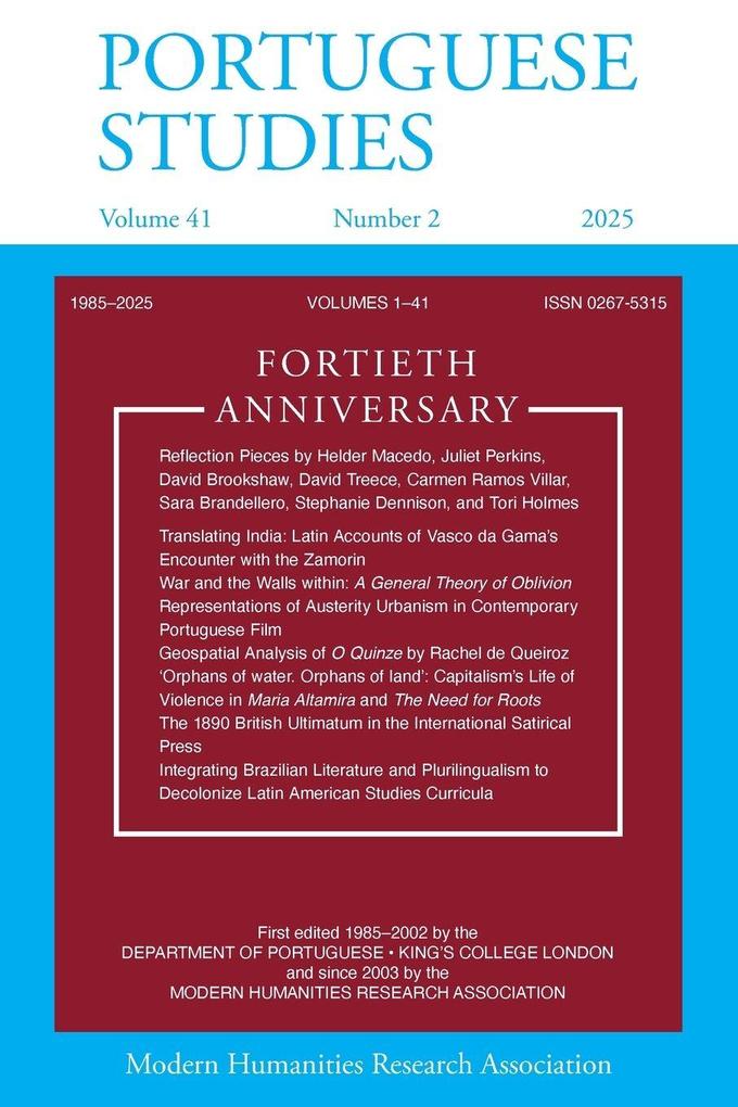 Portuguese Studies 41.2 (2025)