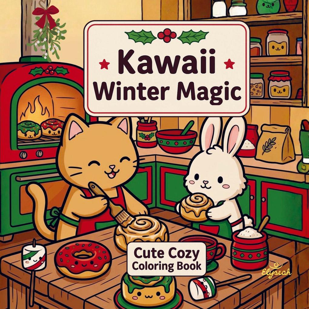 Kawaii Winter Magic - Cute Cozy Coloring Book:Malbuch für Erwachsene & Teens