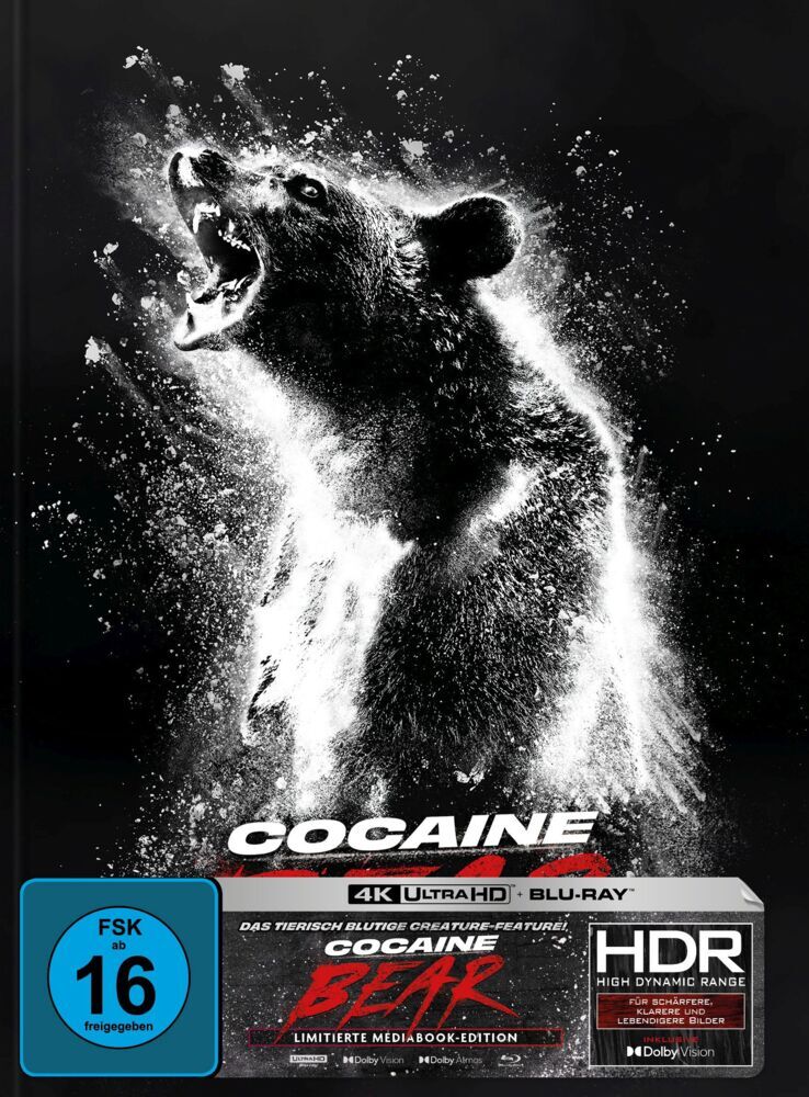 Cocaine Bear2 Blu-ray (Mediabook A - 4K Ultra HD Blu-ray + Blu-ray - 666 Stück)