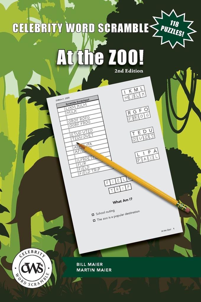 Celebrity Word Scramble At the Zoo! 2nd Edition
