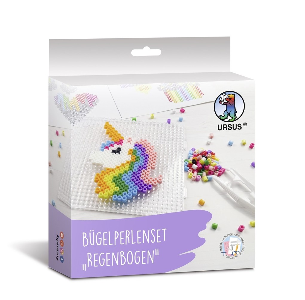 URSUS Kinder-Bastelsets Bügelperlenset 'Regenbogen'