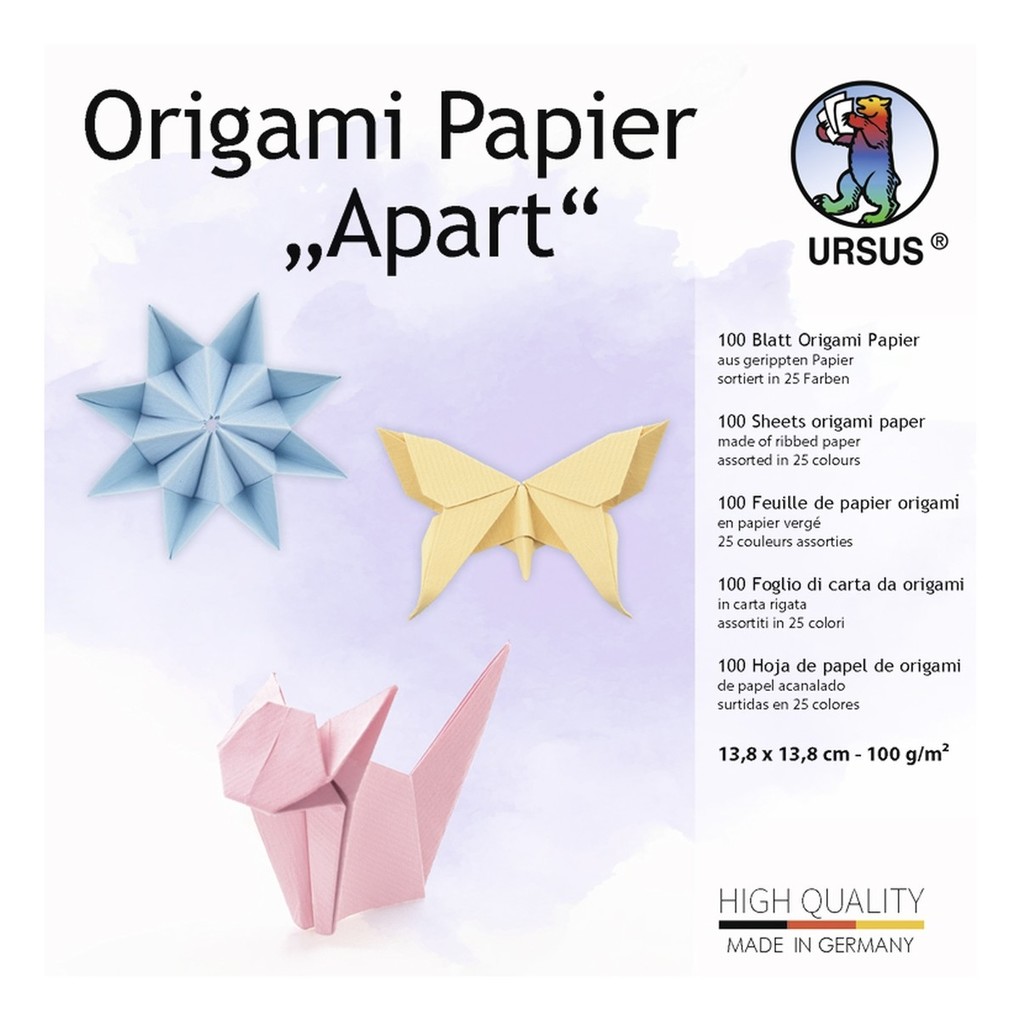 URSUS Falten Origami Papier 'Apart' 138 x 138 cm 100 Blatt