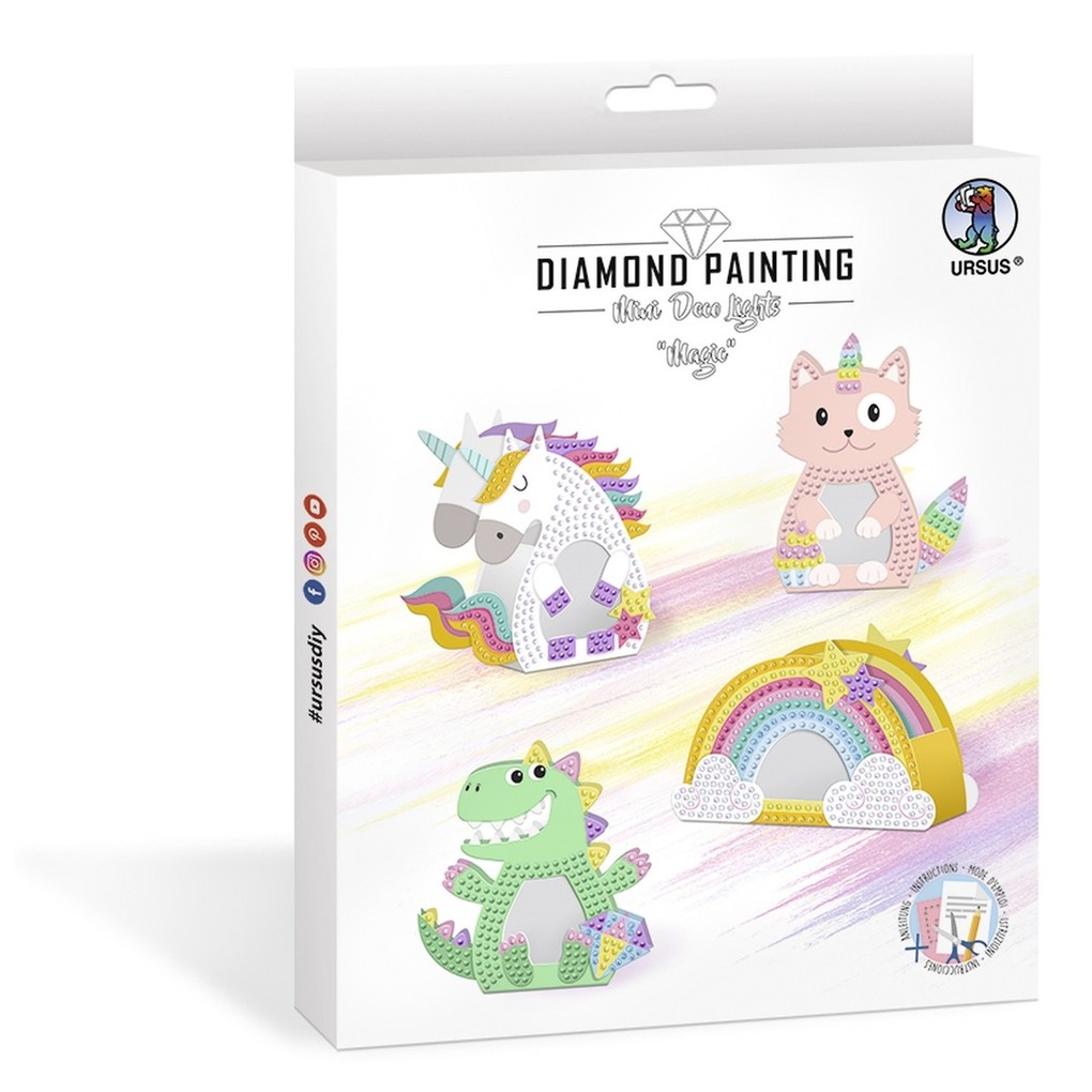 URSUS Kinder-Bastelsets Diamond Painting Mini Deco Lights 'Magic'
