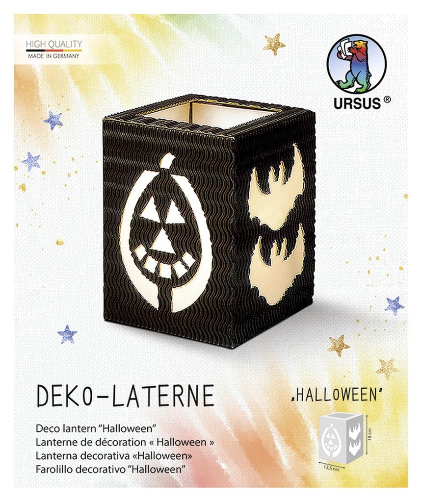 URSUS Laternenzeit Deko-Laterne 'Halloween' schwarz