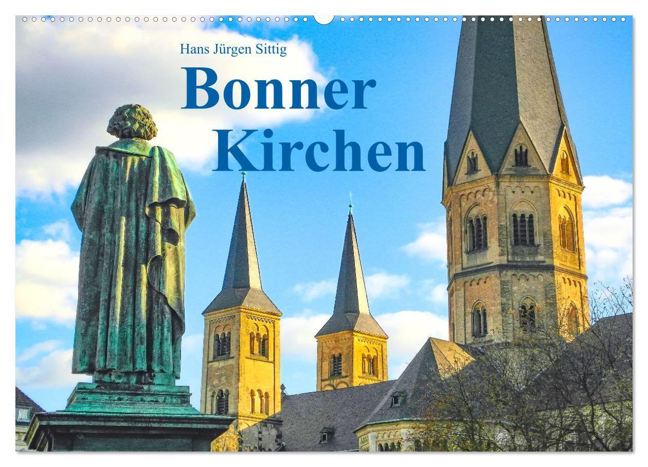 Bonner Kirchen (Wandkalender 2026 DIN A2 quer) CALVENDO Monatskalender